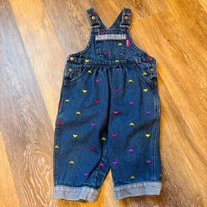 Vintage y2k Carters Overalls Heart Embroidered 12-18 months